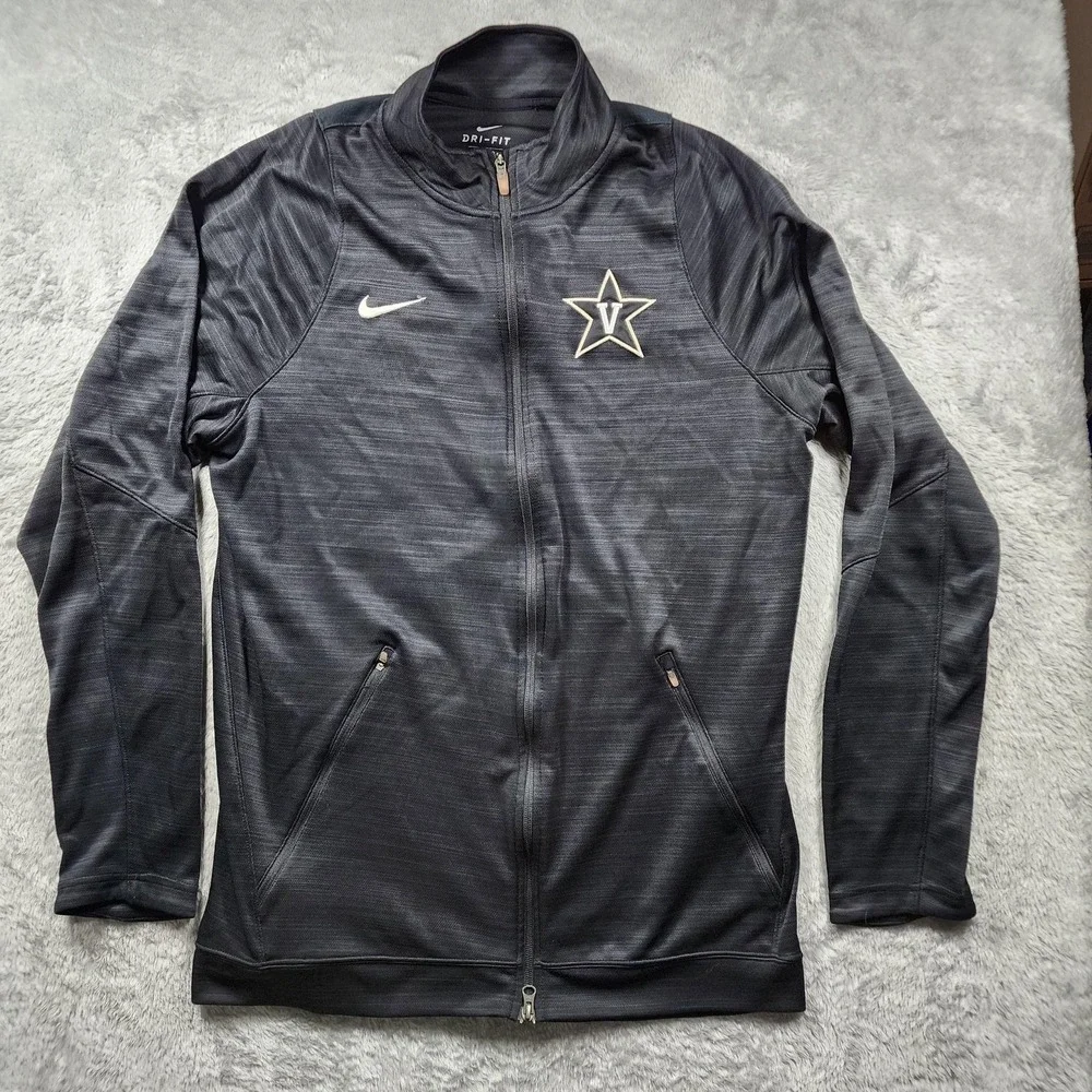 Vanderbilt Commodores Jacket Mens XL Black NCAA Nike Dri-FIT Full Zip Athletic